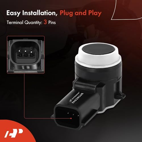 Image of A-Premium 4-PC Reverse Backup Parking Assist Sensor Compatible with Chevy, Cadillac, Buick & GMC Model - Silverado Sierra 1500 2500 3500, Equinox, Traverse, Malibu, Terrain, Acadia, Tahoe, Yukon, 3Pin