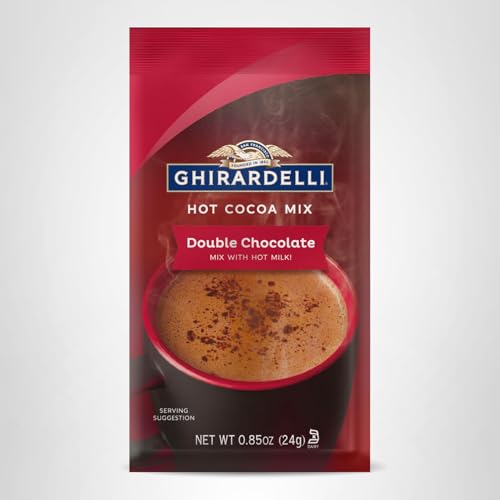 Ghirardelli Double Chocolate Hot Cocoa Mix, 0.85-Ounce Packets (Pack of 10)
