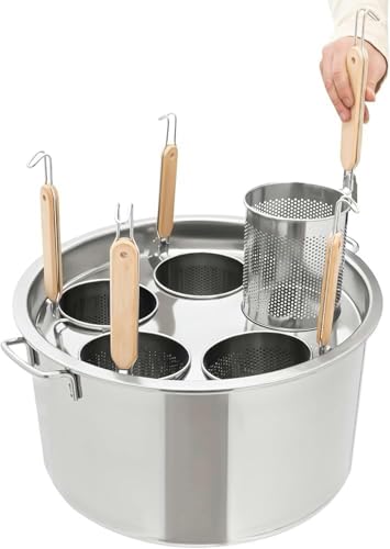 Insert de 5 trous pot pour pâte en acier inoxydable multi-cuisson - 2