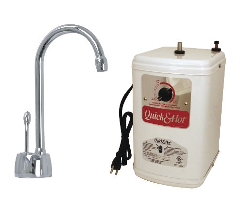 Westbrass D271H-26 Velosah 9" 1-Handle Dispenser Faucet with Thermostatic Hot Water Tank, Polished Chrome