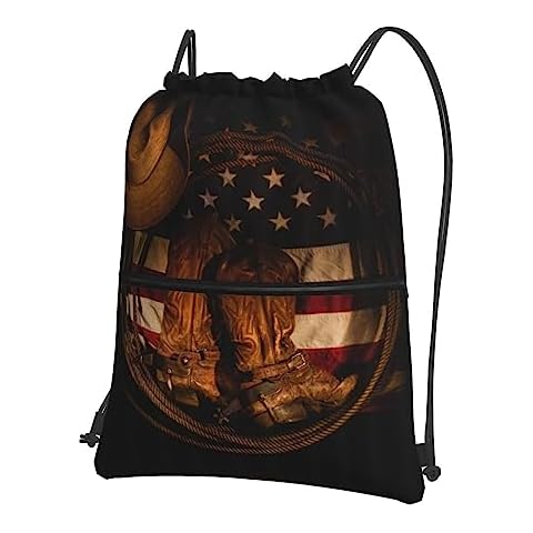 Drapeau américain avec bottes de cowboy Cover