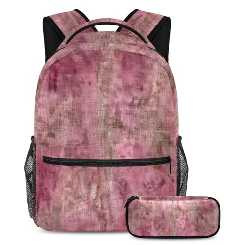 Sac à dos de jour motif vintage rose pour le collège et les sorties le week-end