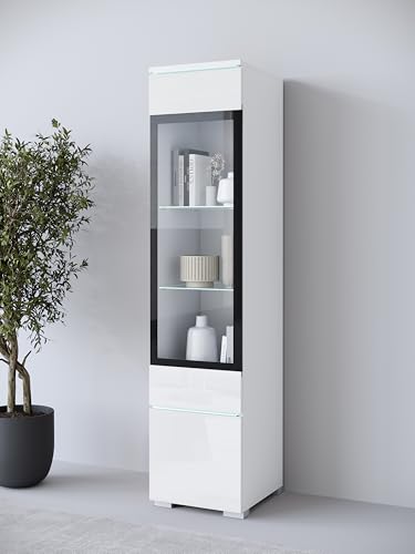 Muebles Slavic Sinfonier Dormitorio Alto Vera - Largo de 130 x 30 cm - Comoda Dormitorio en Estilo Moderno - Cajonera Armario Interior para el Salón, la Oficina - Sinfonier Alto