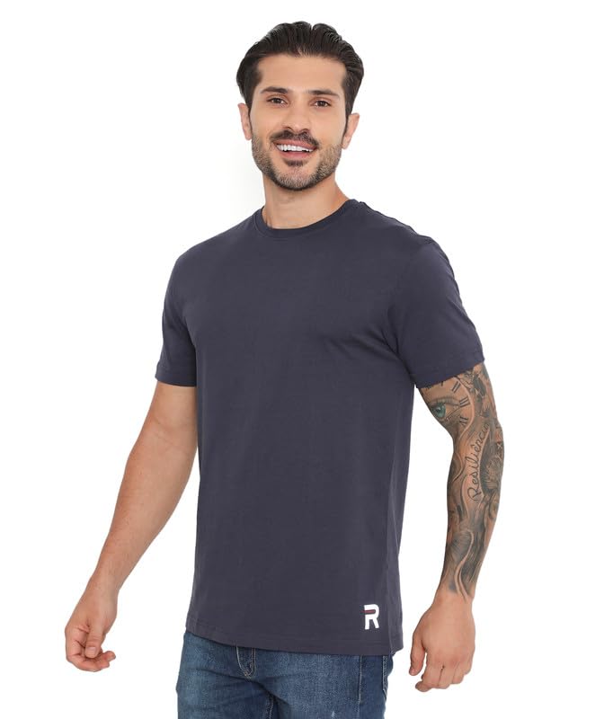 Image of Rivolta Men's Solid Regular Fit T-Shirt