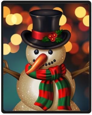 Blankets for Christmas New Arrival - Cute and Lovely Mr Snowman Xmas Decorations - Personnalized Custom Fleece Blanket 40 inches x 50 inches (Small)