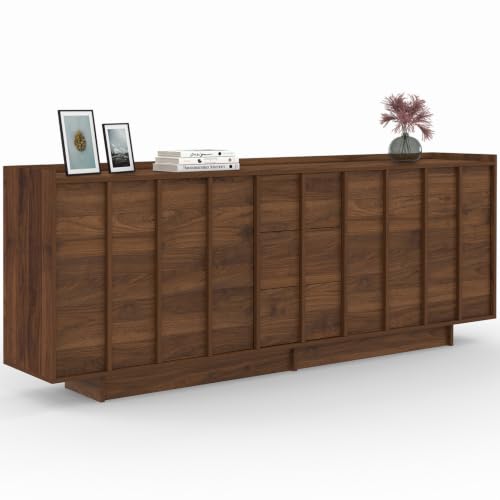 IDMarket Rosie - Aparador de 200 cm, 4 puertas y 3 cajones