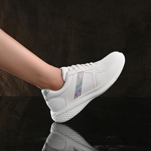 Image of Centrino Womens Casual Shoes | Colorblock Sneakers with Ultra Soft Cushion Lace-Up Shoes All-Day Comfort | Trendy & Lightweight Design | Low Top Flat Sole (7617)