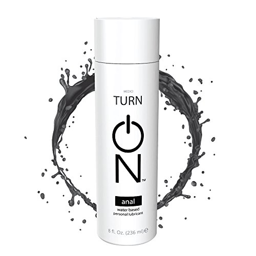 Turn On Anal Silicone Based Lubricant for Personal Use and Couples, 8 Ounce Bottle for Smooth Skin, Easy Clean-Up, and No Sticky Mess, Paraben-Free