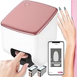 Soflightmok Nail Printer Nail Art Machine,Portable 3D Nail Painting Machine-Upgrade 2 Ink Cartridges,1000+ Designs, DIY Nail Printer Control Through Mobile App for Home Salon,Cute Girls Women Gift