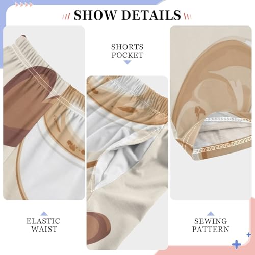 Coffee Love Boys Long Pants Soft Trousers Elastic Waist Kids Lounge Bottoms with Pockets S-XL4