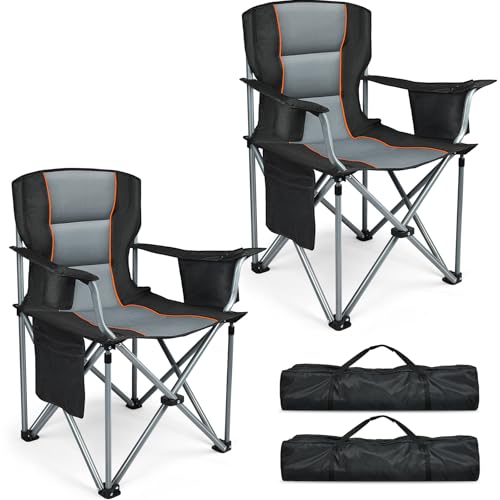 Camping Chairs 2-Pack with Cooler