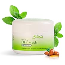 Bellahair Hydrating Hair Mask for Dry Damaged Hair - Organic Intense Repair Treatment for All Hair Types - Deep Conditioning, Moisturizes, Softens, Smooths, Restores Shine