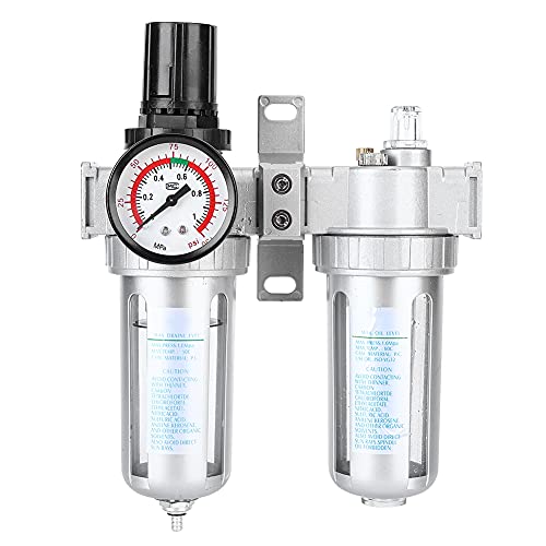 Filtre régulateur d’air 3 en 1 réglable éliminant l'eau et lubrifiant le compresseur