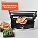 IMUSA Stainless Steel Panini Press Electric with Adjustable Temperature Settings and Nonstick Plates, 1200W