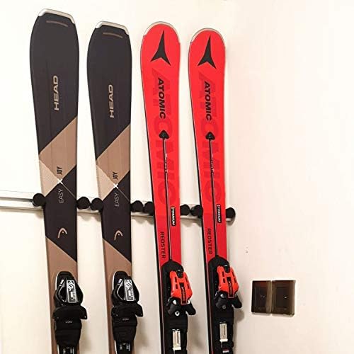 UPHAN PEMPES Floating Ski Display Wall Mount, Indoor Floating Minimalist Storage Rack Store Your Board Ski Wall Rack, Snowboard Rack Wall Mount, Home and Garage Skiing Storage SK65