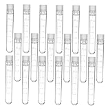 Alipis 20stücke Kleine Durchsichtige Reagenzgläser Aus Kunststoff Mit Deckel Probenahmeröhrchen Für Wissenschaftliche Experimente Flüssigkeitsbehälter Skaliert Gefriergeeignet