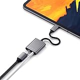 Satechi Aluminum Type-C to 3.5mm Audio Headphone Jack Adapter with USB-C PD Charging - Compatible with 2018 iPad Pro, Google Pixel 3/XL/2, Microsoft Surface Go, Samsung Galaxy S9 Plus/S9, HTC U11/U12