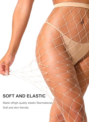 Image of VOAKOW Fishnet Stockings Womens High Waist Fishnet Tights Mesh Stockings For Women