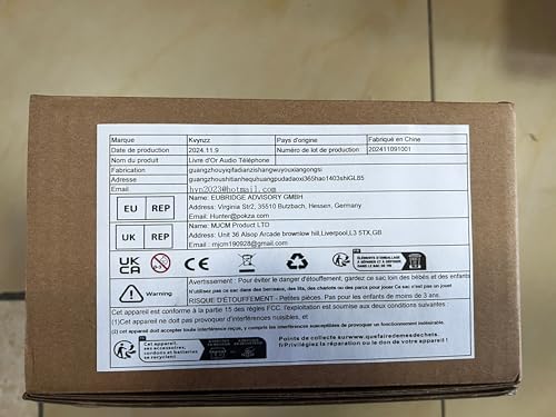 Audio GuestBook Telephone with Classic Retro Craftsmanship for Confessional Wedding Birthday Party Special Events (Bronze)