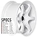 Circuit Performance CSF1 17×9 Gloss White 5x114.3 [+20mm] 57DR Style Compatible with Honda Civic 240SX 350Z etc Drift