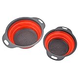 🌸El colador de cocina de silicona se puede utilizar para almacenar y lavar frutas y verduras, con un buen efecto de filtrado de agua.