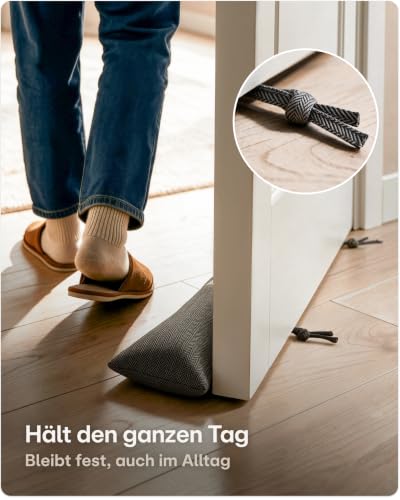 Praknu Zugluftstopper für Türen & Fenster 90 cm Grau – Türdichtung unten – Ansicht 5
