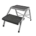 Produktbild HABA Doppeltrittstufe | 634x381x380mm | gummiert | 4kg | geprüft bis 150 kg | Grau (Tritt + Filzmatte)