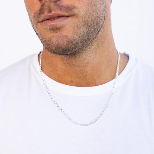 Avotto 3/5mm 14K Gold/Silver Plated Cuban Chain for Men Boys, Stainless Steel Cuban Link Chain for Men Boys Sturdy Non-Fading Necklace Jewelry Gifts 14/16/18/20/22/24Inch - Image 5