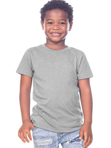 Kavio! Toddlers Crew Neck Short Sleeve Tee Jersey (Same TJC0440) Heather Gray 3T