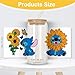6 Sheets UV DTF Cup Wraps, Waterproof Tumbler Decal Stickers for Glass Cups, Cartoon Design, DIY Heat Transfer Vinyl Stickers for Cups (A)