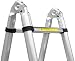 FIXKIT 3.8M Escalera Plegable Aluminio, Escalera Telescópica(1,9M+1,9M), Escalera Alta Multifuncional Portátil para...