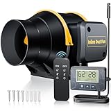 QiCrafe 100mm Extractor de Aire con Mando a Distancia, Negro