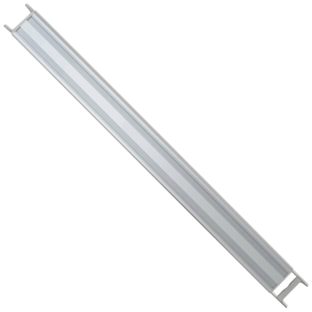 Aquarium LED Beleuchtung 120-130 cm, verstellbare Aquariulampe, Aluminium Gehäuse, IP67 wasserdicht, Weiß und Blau Licht für Pflanzen