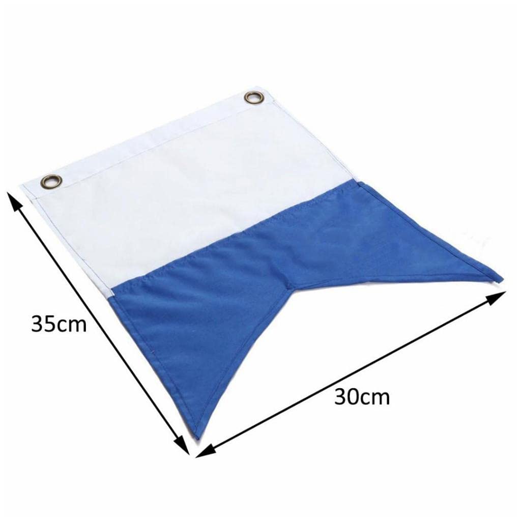 T TOOYFUL Drapeau Alpha de Bateau de sous-Marine 300 Mm Blanc avec œillets en Métal