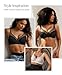 Popilush Minimizer Bras for Women Lace Underwire Bra with Side Support Unlined Full Coverage for Large Bust Balck 36DDD