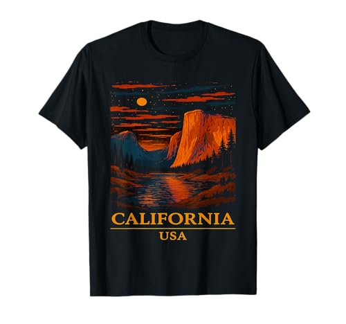 Paisaje nocturno escénico de California Yosemite para amantes de la naturaleza Camiseta