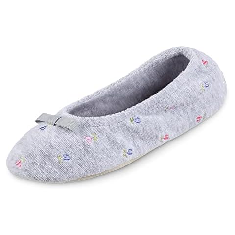 Isotoner Zapatillas de estar por casa para mujer bordadas de rizo Cover