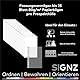 SIGNZ Prospekthüllen (DIN A4, 40 my), 100 Stück, genarbt, CO2-neutral hergestellt, made in Germany