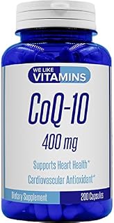 CoQ10 400mg Per Serving - 200 Capsules CoQ-10 - Antioxidant Co Q-10 Coenzyme
