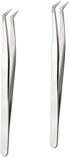 2pcs High Precision Eyelash Tweezers Tweezers...