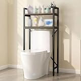 Design multifonctionnel : cet organiseur multifonction pour salle de bain stocke efficacement les articles de toilette et les serviettes tout en offrant une plate-forme élégante pour les articles décoratifs tels que les plantes ou les bougies. Le rangement multi-niveaux au-dessus des toilettes peut également accueillir des articles essentiels de la maison, y compris des livres ou des magazines, ce qui en fait un ajout polyvalent à votre décoration de salle de bain.