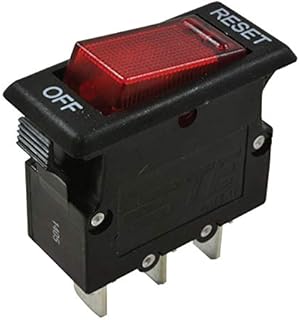 Potter&BRUMFIELD - TE CONNECTIVITY - W51-A122B1-15 - Thermal Circuit Breaker 15 A 50 VDC Panel 1 Pole 250 VAC W51 Series-6pack