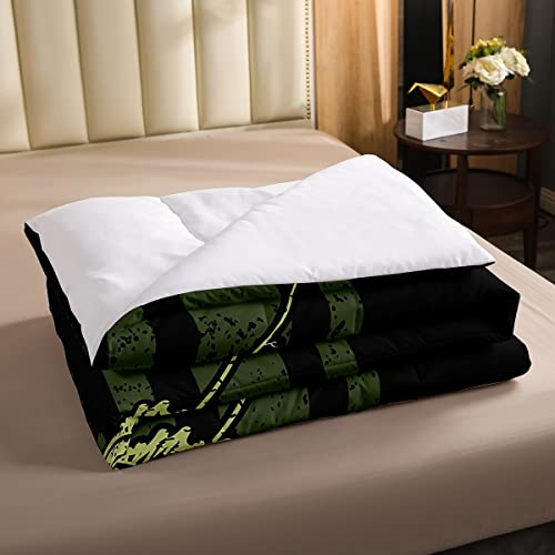 Camo American Flag Comforter Set Trout Hunting Bedding Sets Fishing Rod Camouflage Down Comforter For Kids Boys Men Room Decor Army Military Camo Duvet Sets With 2 Pillow Cases Full Size #TOP2