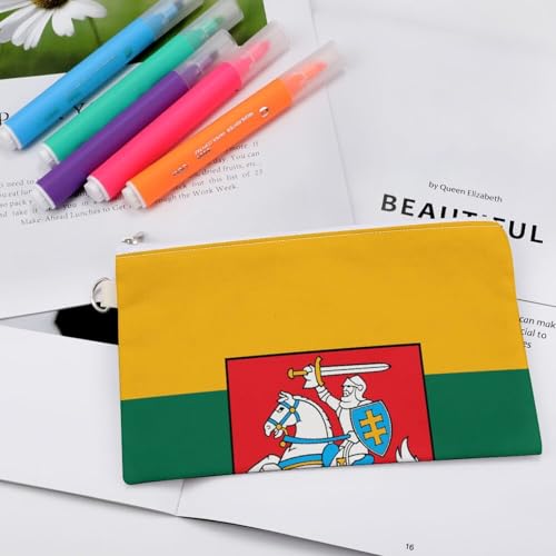 Lithuania Flag Lithuanian Emblem Fashion Coin Purse Change Makeup Bag Canvas Pencil Pouch Travel4