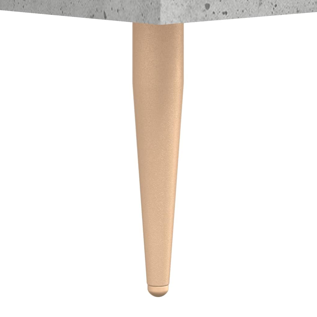 Szafka pod telewizor, betonowa szara z drewnopochodnymi z żelaznymi nogami, 150 x 36 x 30 cm, niska szafka z 3 szufladami, miejsce do przechowywania do salonu i kina domowego, nowoczesny mebel