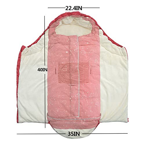 Weallbuy Baby Bunting Bag For Strollers, Sleeping Bag With Pattern, 40 * 22.4 Inches Winter Footmuff For Toddler 0-36 Months (Constellation) #TOP1