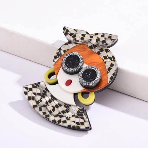 Girl Shaped Lapel Pin Brooch Costume Accessory for Jackets T-shirts Decorative Pin for Hats Outfits Unique for Women Girls4