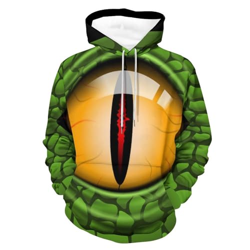 Sweatshirt Les Yeux Verts Effrayants avec capuche et manches longues
