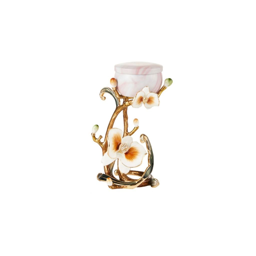 Portavelas Candelabro de aleación de Zinc, candelabro de orquídeas y Mariposas, candelabro de los Deseos Moderno, Adornos de decoración romántica for el hogar Portavelas