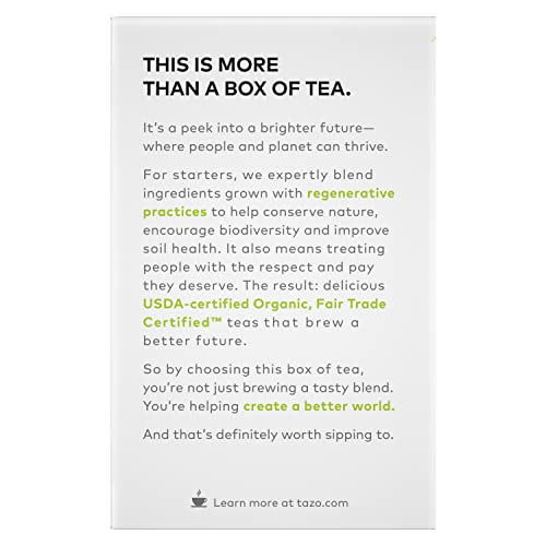 TAZO Tea Bags, Green Tea, Regenerative Organic Zen Tea, 16 Count TAZO Tea Bags, Green Tea, Regenerative Organic Zen Tea, 16 Count